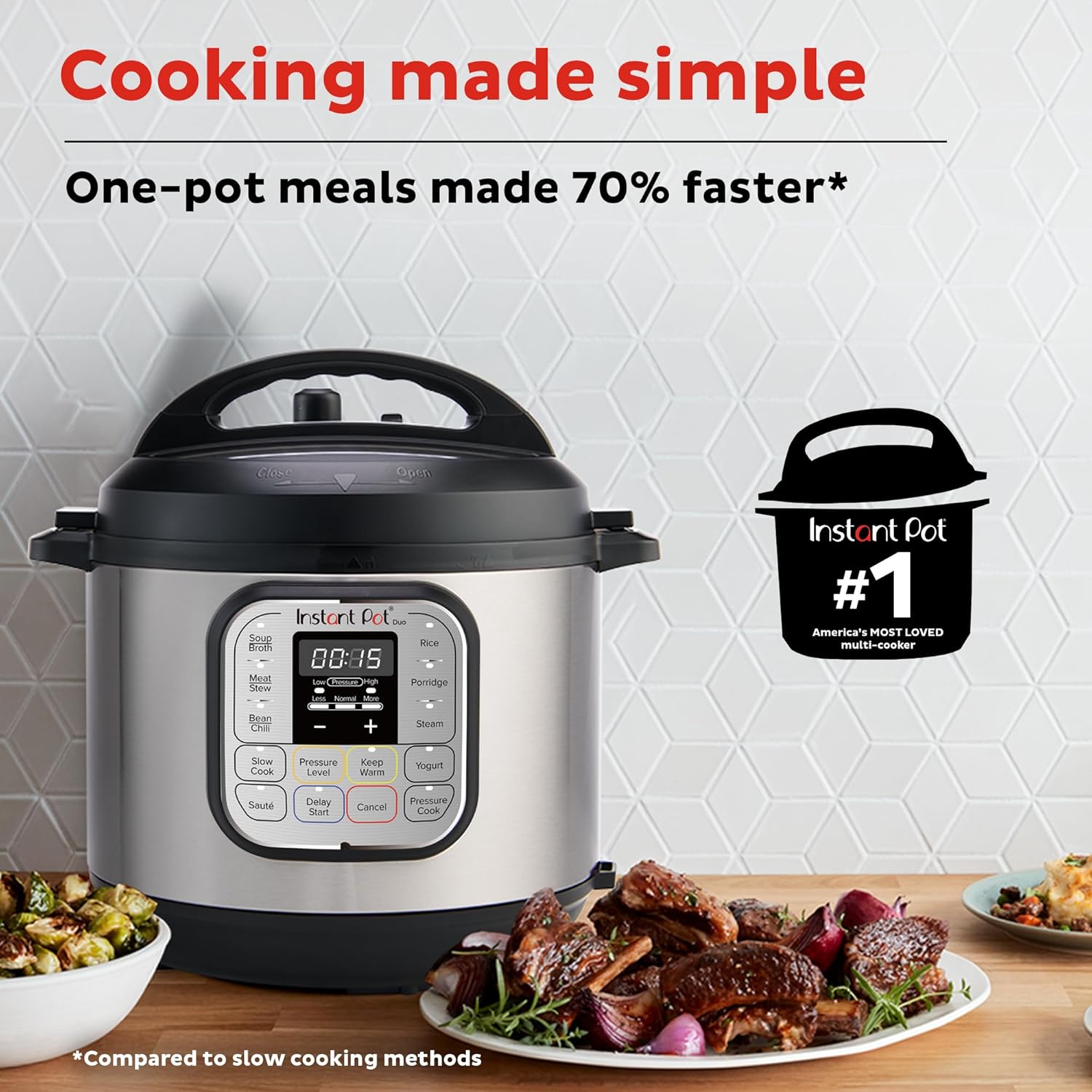 Instant Pot Duo 7-in-1 Mini Electric Pressure Cooker, Slow Rice Cooker, Steamer, Sauté, Yogurt Maker, Warmer & Sterilizer, Includes Free App with over 1900 Recipes, Stainless Steel, 3 Quart - Image 5